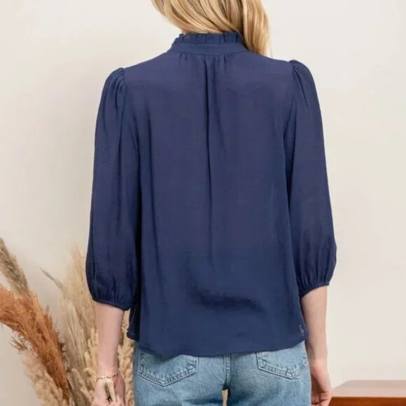 Boho Split Neck Lace Top - Picture 3 of 3